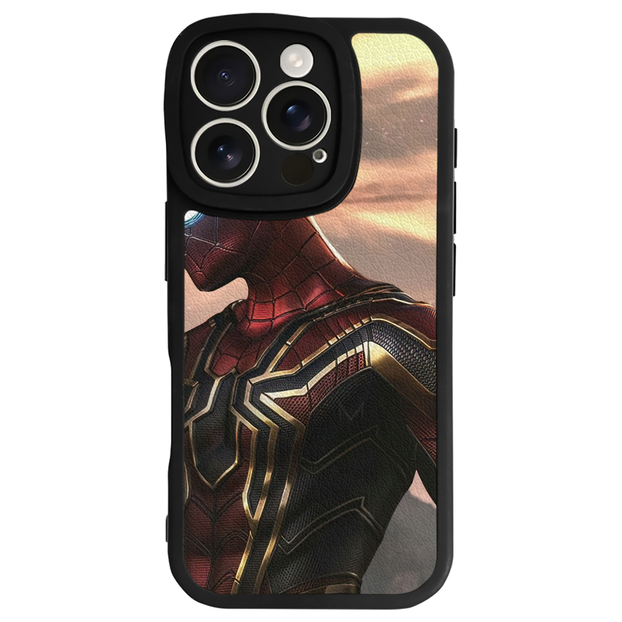 （画像用） Spider Man スパイダーマン 【iPhone 16シリーズ対応】シリコンスマホケース（レザー調） 材質：シリコン